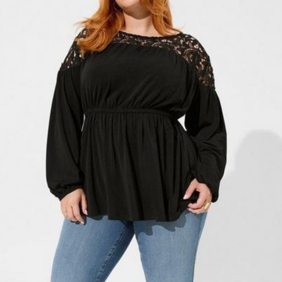 Torrid Long Sleeve Lace Top - Picture 3 of 7